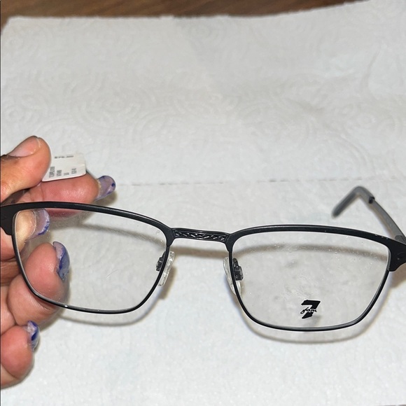 7 For All Mankind Black Rectangular Glasses - Picture 2 of 4